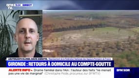 Incendie de Landiras: le lieutenant-colonel David Annotel prévoit un "travail qui va durer de nombreuses semaines"