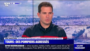  Éric Brocardi, porte-parole de la Fédération nationale des sapeurs-pompiers de France: "C'est inconcevable de constater encore ce type d'agression envers cette force qui est là uniquement pour porter secours" : 