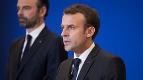 Emmanuel Macron et Edouard Philippe le 23 mars 2018.