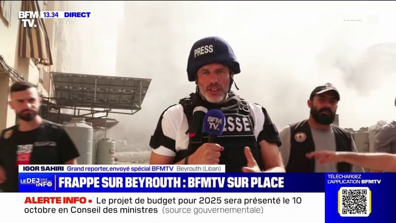 BFMTV sur les lieux d'une frappe à Dahieh dans la banlieue sud de Beyrouth au Liban