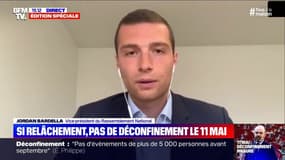 Déconfinement : Jordan Bardella (RN) estime que le déconfinement "par départements va dans le bon sens"