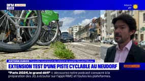 Strasbourg: extension test d'une piste cyclable au Neudorf