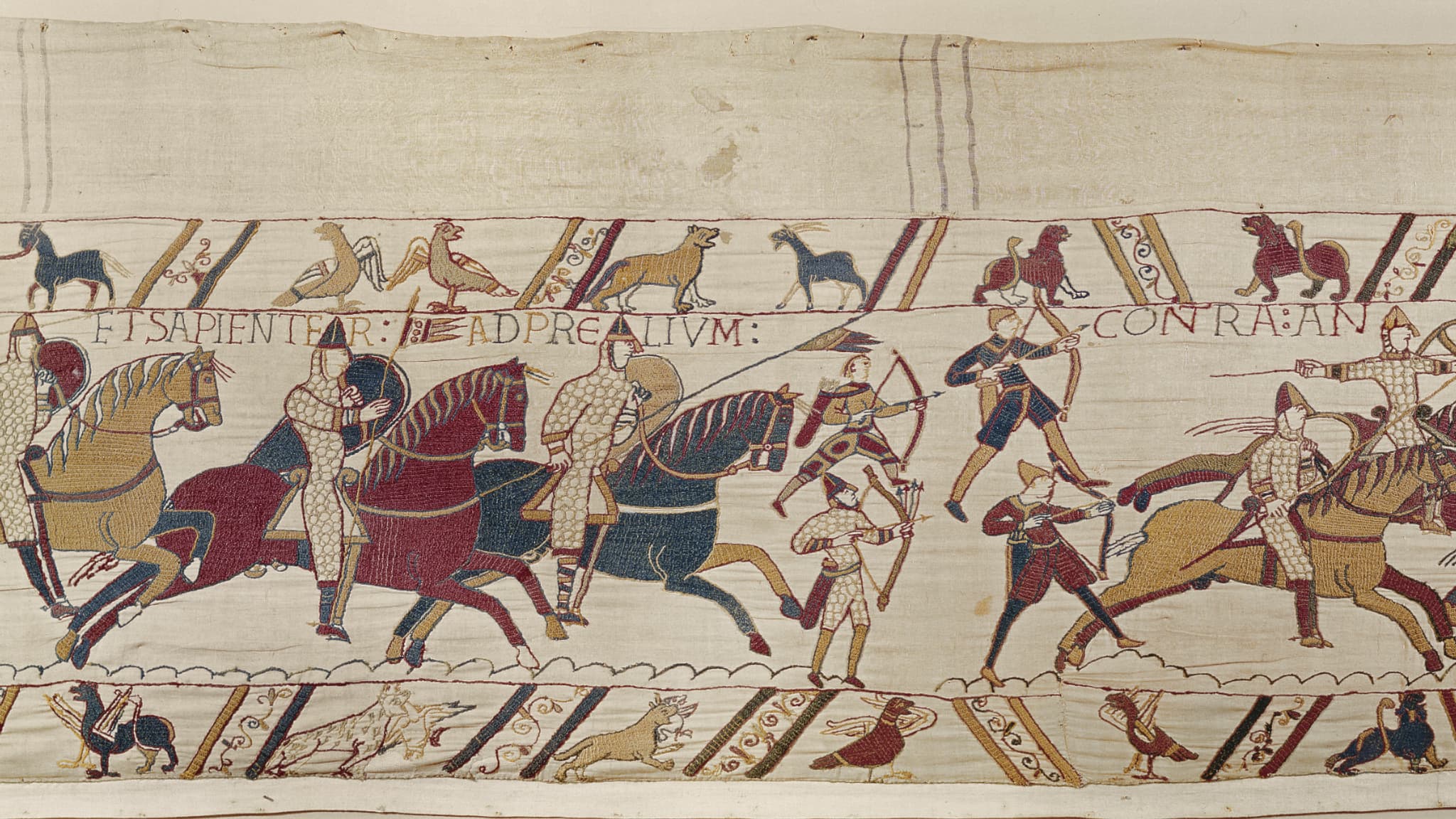 Une partie de la tapisserie de Bayeux le 15 janvier 2026.