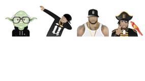 Certain des emojis de l'application de Booba