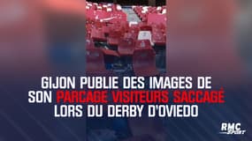 Gijon publie des images de son parcage visiteurs saccagé lors du derby d'Oviedo