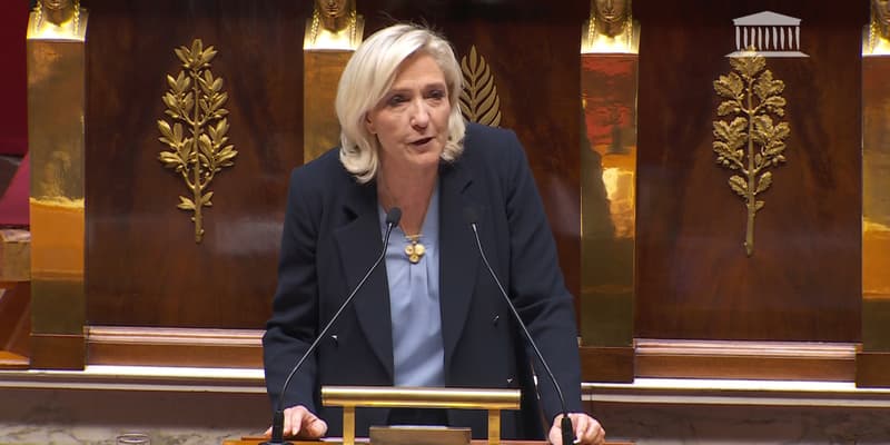 Marine Le Pen, le 16 octobre 2025, à l'Assemblée nationale