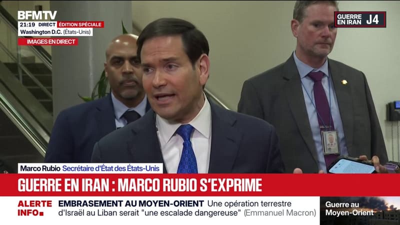 Frappes au Moyen-Orient: "Un drone a frappé un parking près d'un immeuble d'habitation", annonce Marco Rubio, secrétaire d'État des États-Unis