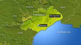 La commune de Bassan, dans l'Hérault.
