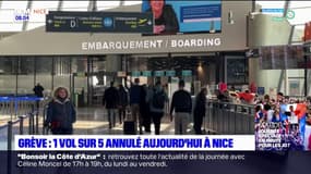 Grève contre la réforme des retraites: un vol sur cinq annulé à l'aéroport de Nice