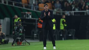 Paulo Fonseca lors du match Betis-OL (2-0, Ligue Europa), le 6 novembre 2025