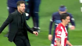 Diego Simeone et Stefan Savic lors du match Atlético-Manchester City, à Madrid le 13 avril 2022