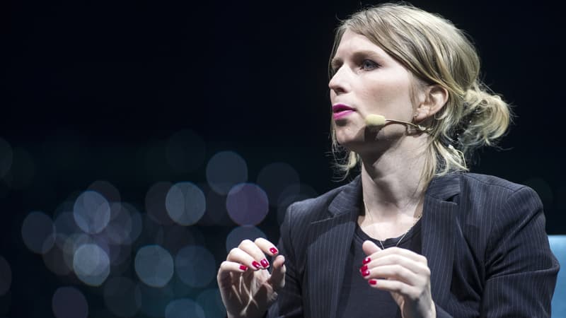 Chelsea Manning lors d'une conférence à Montréal, Canada, le 24 mai 2018.