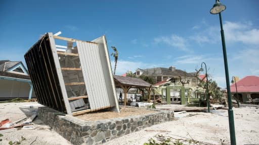 Dégâts causés par l'ouragan Irma à Saint-Martin. Photo prise le 7 septembre 2017