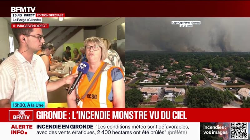 Incendie en Gironde: des dizaines de bénévoles mobilisés pour aider les personnes évacuées