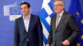 Aelxis Tsipras et Jean-Claude Juncker mercredi soir