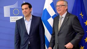 Aelxis Tsipras et Jean-Claude Juncker mercredi soir