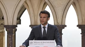 Emmanuel Macron au Mont Saint-Michel le 5 juin 2023 