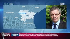 Orages dans l'Aude: "Nous avons trois morts et un blessé pour l'instant" selon le préfet sur RMC