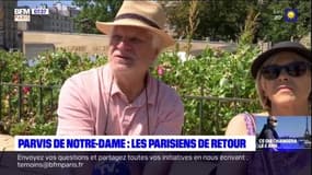 Les Parisiens de retour sur le parvis de Notre-Dame