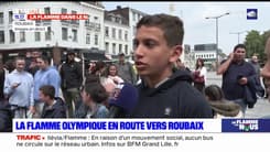 Roubaix: le public attend le passage du relais de la flamme olympique