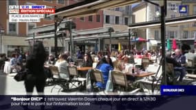 Premier déjeuner en terrasse à Gap, et sous le soleil !