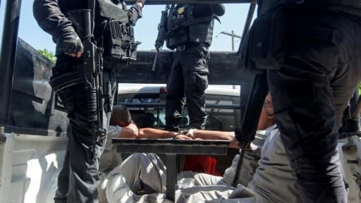 Des prisonniers dans la prison de Reynosa, dans l'Etat de Tamaulipas, au Mexique, le 24 mai 2017 Des prisonniers dans la prison de Reynosa, dans l'Etat de Tamaulipas, au Mexique, le 24 mai 2017