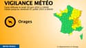 Météo France place onze départements en vigilance orange orages le 30 juin 2022.