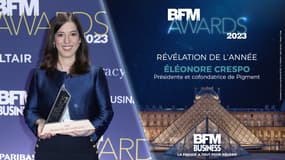 Eleonore Crespo, patronne de Pigment, élue révélation de l'année aux BFM Awards 2023.
