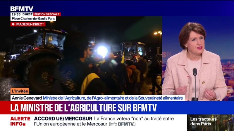 Mercosur: "La France a dit un "non" puissant, c'est un symbole fort", déclare Annie Genevard, ministre de l'Agriculture