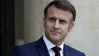 Le président de la République, Emmanuel Macron, à l'Élysée le 21 octobre 2024