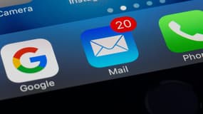 L'application "Mail" d'un iPhone.