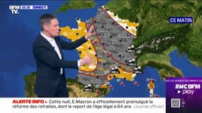 Temps pluvieux du Nord de la France jusqu'en Corse, ciel dégagé dans l'Ouest du pays