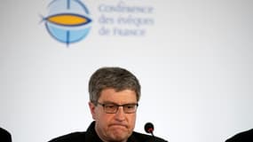 Mgr Eric de Moulins-Beaufort, président de la Conférence des évêques de France (CEF), le 7 avril 2022 à Lourdes
