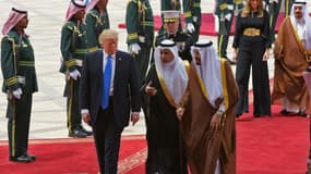 Donald Trump à son arrivée en Arabie saoudite.