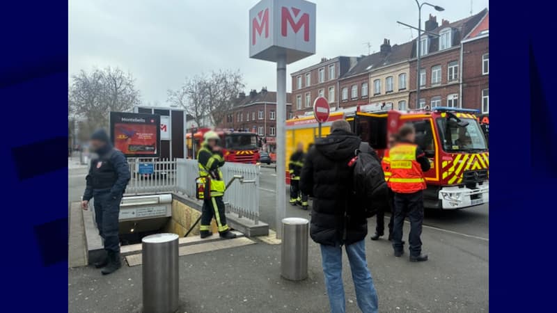 Le pneu d'une rame de métro prend feu à Lille, le trafic interrompu sur la ligne 2