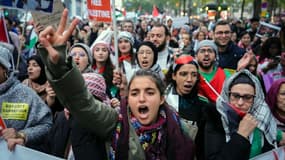 Manifestation pour demander le cessez-le-feu immédiat à Gaza, le 11 novembre 2023 à Paris