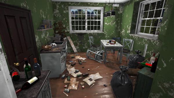 The House Flipper game asks players to clean and repair damaged houses.
