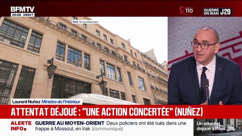 Attentat déjoué à Paris: "Manifestement, il y a une action concertée", explique Laurent Nuñez, ministre de l'Intérieur