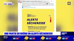 Une partie du Rhône en alerte sécheresse