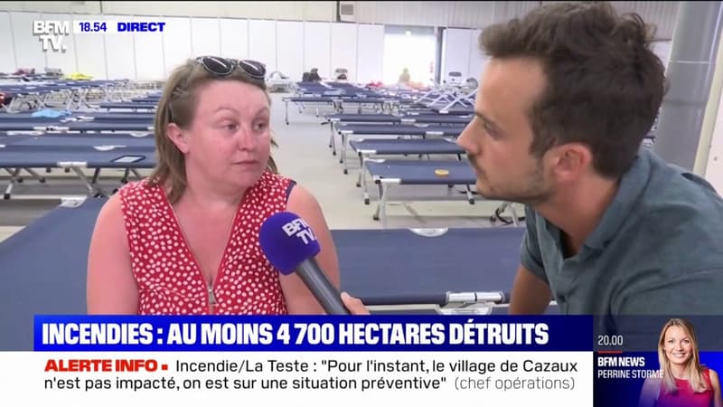 Incendies en Gironde: à la rencontre des vacanciers évacués