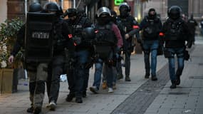 Intervention de la BRI dans les rues de Strasbourg, le 12 décembre 2018