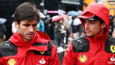 Carlos Sainz et Charles Leclerc lors du GP d'Autriche le 1er juillet 2023