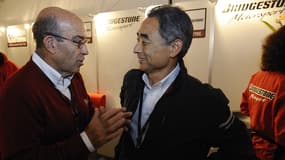 Yasukawa avec Carmelo Ezpeleta, le patron de la Dorna