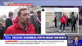 Thomas Portes dénonce "l'instrumentalisation de la sanction" après avoir été exclu de l'Assemblée nationale