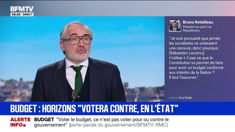 Budget 2026: "Nous sommes la seule famille politique à être cohérente avec nos idées", estime Arnaud Péricard, porte-parole "Horizons"
