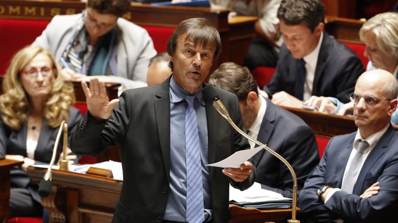 Le ministre de la Transition écologique et solidaire Nicolas Hulot, le 30 mai 2018 à l'Assemblée nationale à Paris. 