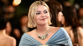 La chanteuse française Louane arrive à la projection du film "L'Idole" lors de la 76e édition du Festival de Cannes à Cannes, dans le sud de la France, le 22 mai 2023.