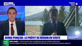 Lac de Serre-Ponçon: le préfet de la Région est venu "écouter les problèmes"