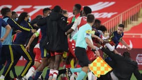 Bagarre à la fin de Monaco-OL