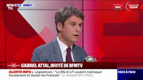 Pour Gabriel Attal, la perspective de l'arrivée du RN au pouvoir libère "des pulsions de haine"
